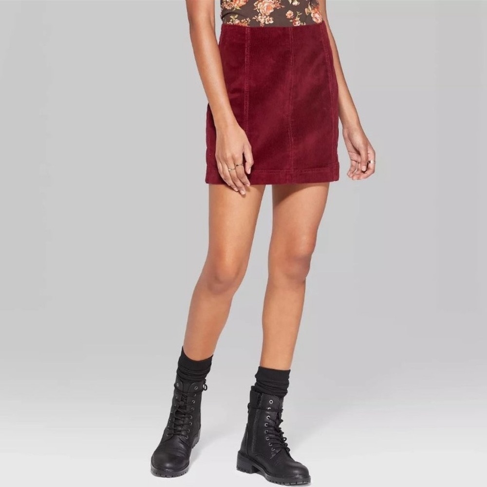 Women's High-Rise Corduroy Mini Skirt - Wild Fable